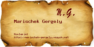 Marischek Gergely névjegykártya