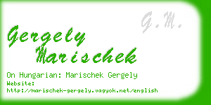 gergely marischek business card